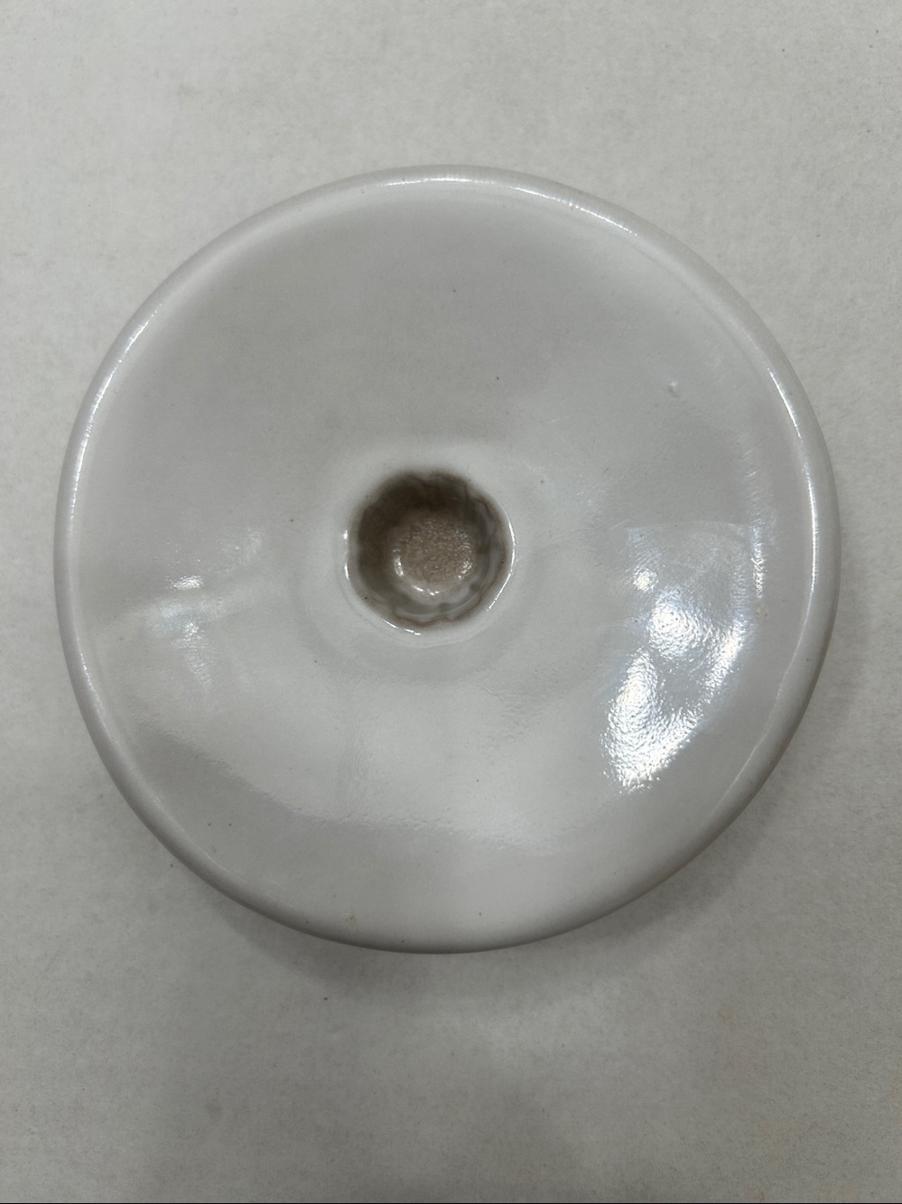 Frankoma White Pottery Candle Holder 312A